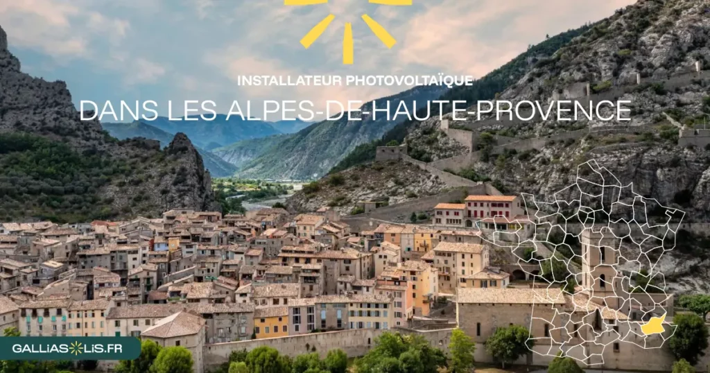 Panneaux solaires dans les Alpes-de-Haute-Provence