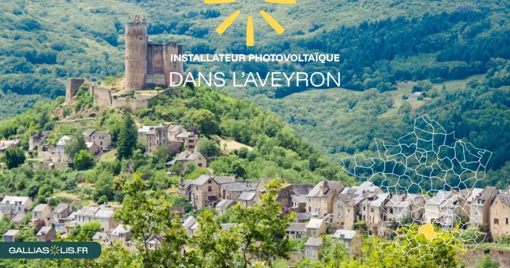 Panneaux solaires dans l'Aveyron