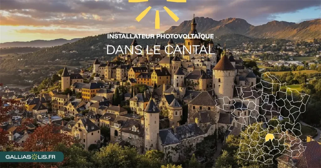 Panneaux solaires dans le Cantal
