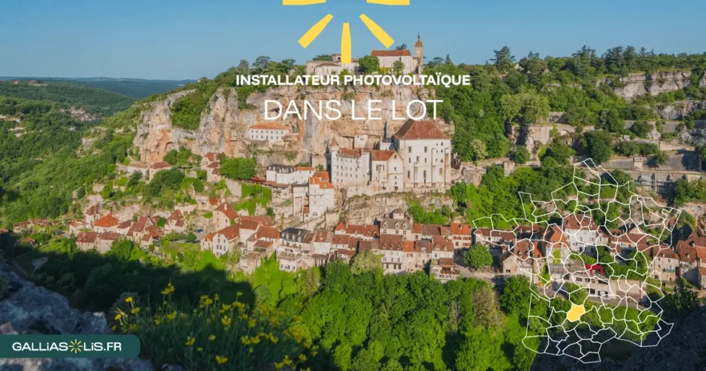 Panneaux solaires dans le Lot