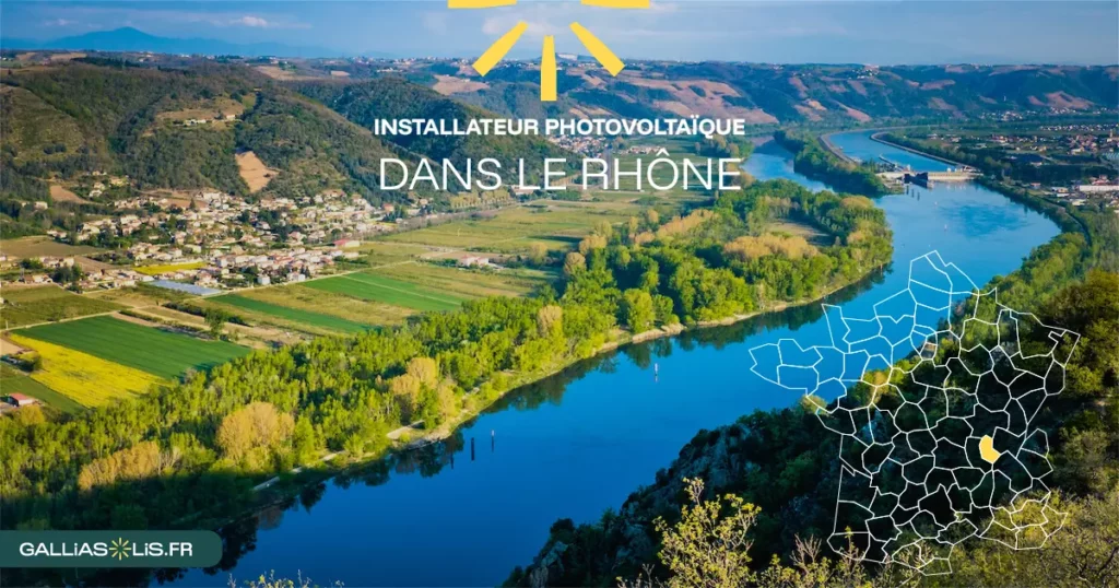 Panneaux solaires dans le Rhône